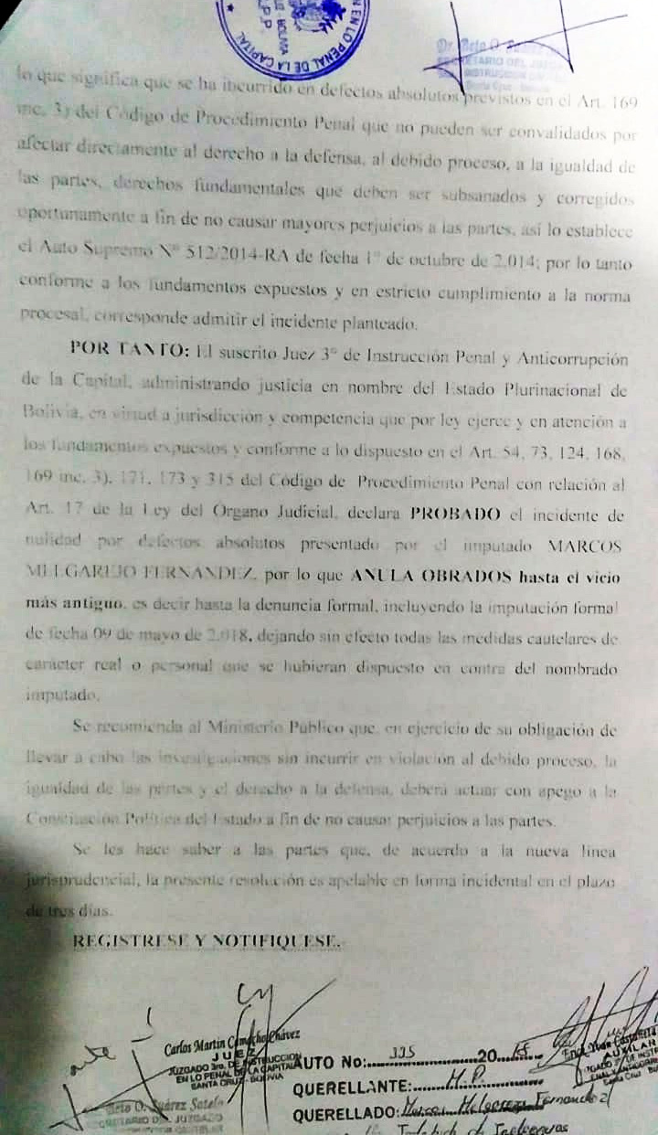 Un dirigente prueba ante un juez que no se nacionalizó YPFB-Aviación