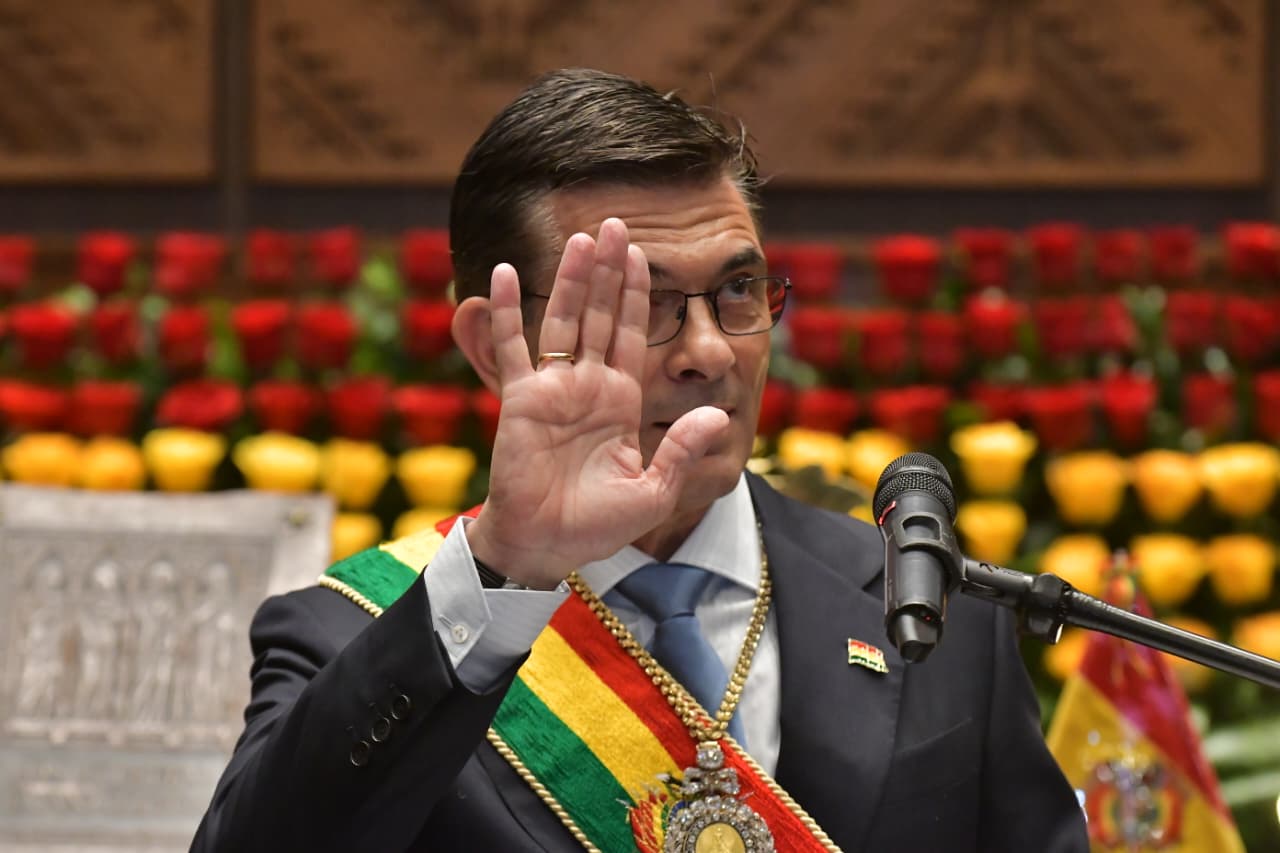 Vea las fotografías de la posesión del presidente Rodrigo Paz y del vicepresidente Edmand Lara