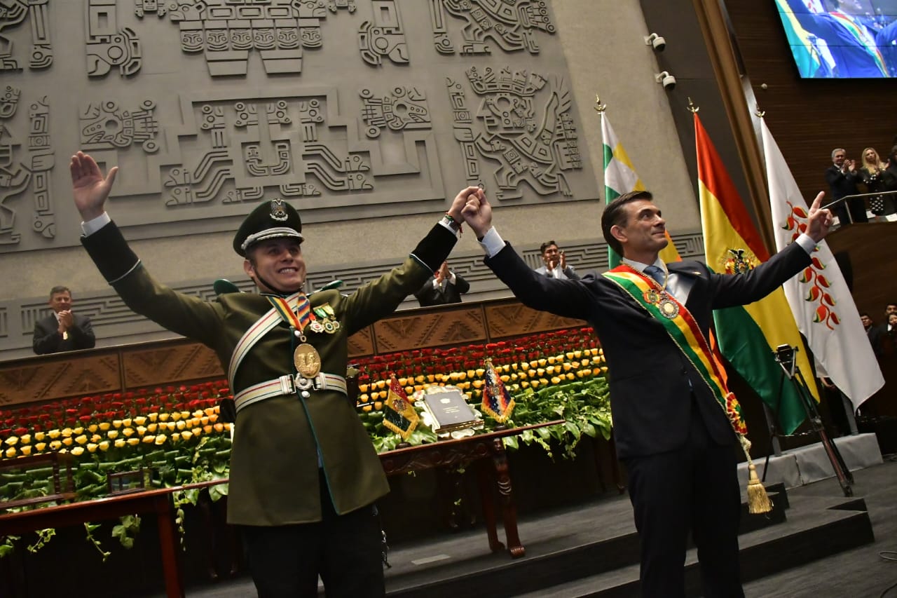 Vea las fotografías de la posesión del presidente Rodrigo Paz y del vicepresidente Edmand Lara