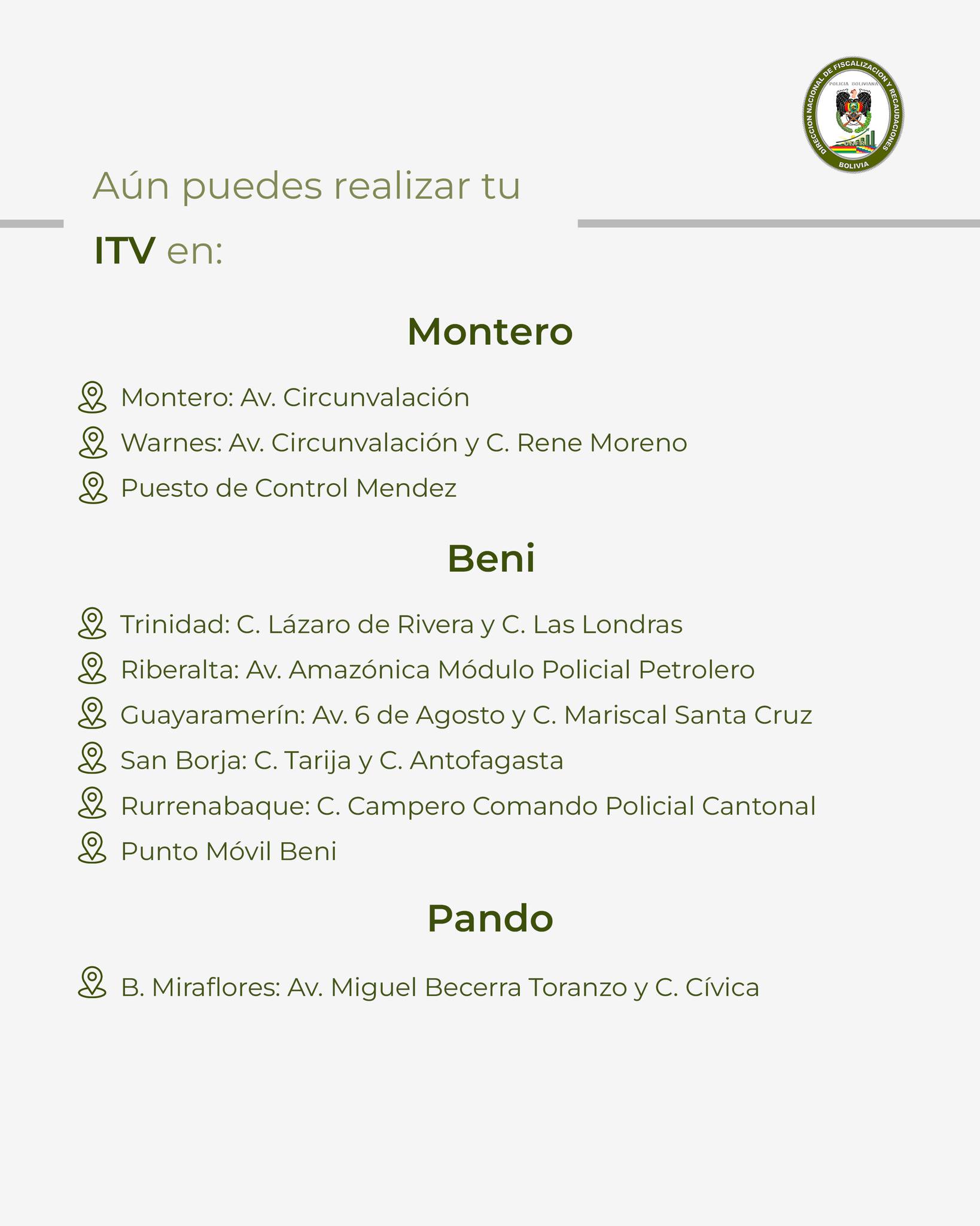 Tránsito amplía plazo para inspección vehicular, cobrará 100 bolivianos de multa