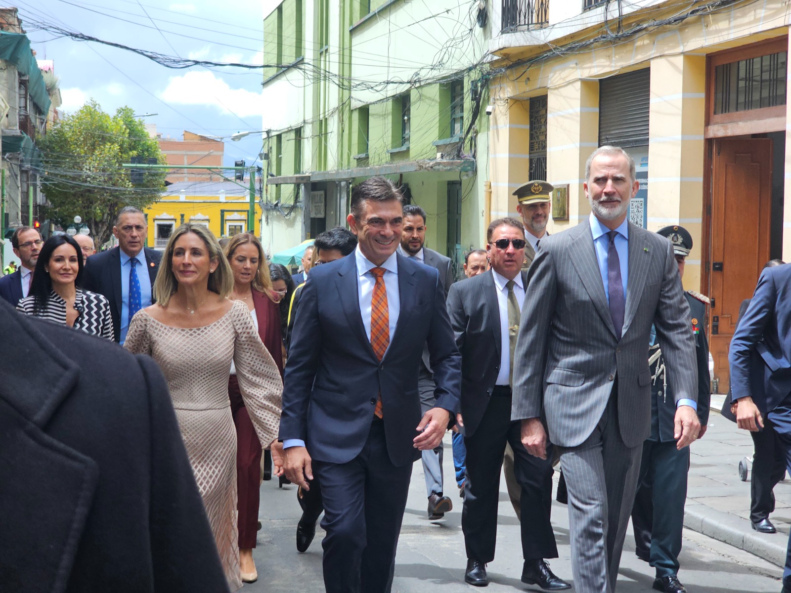 Tras visitar el Musef, Paz y Felipe VI retornan a Palacio Quemado