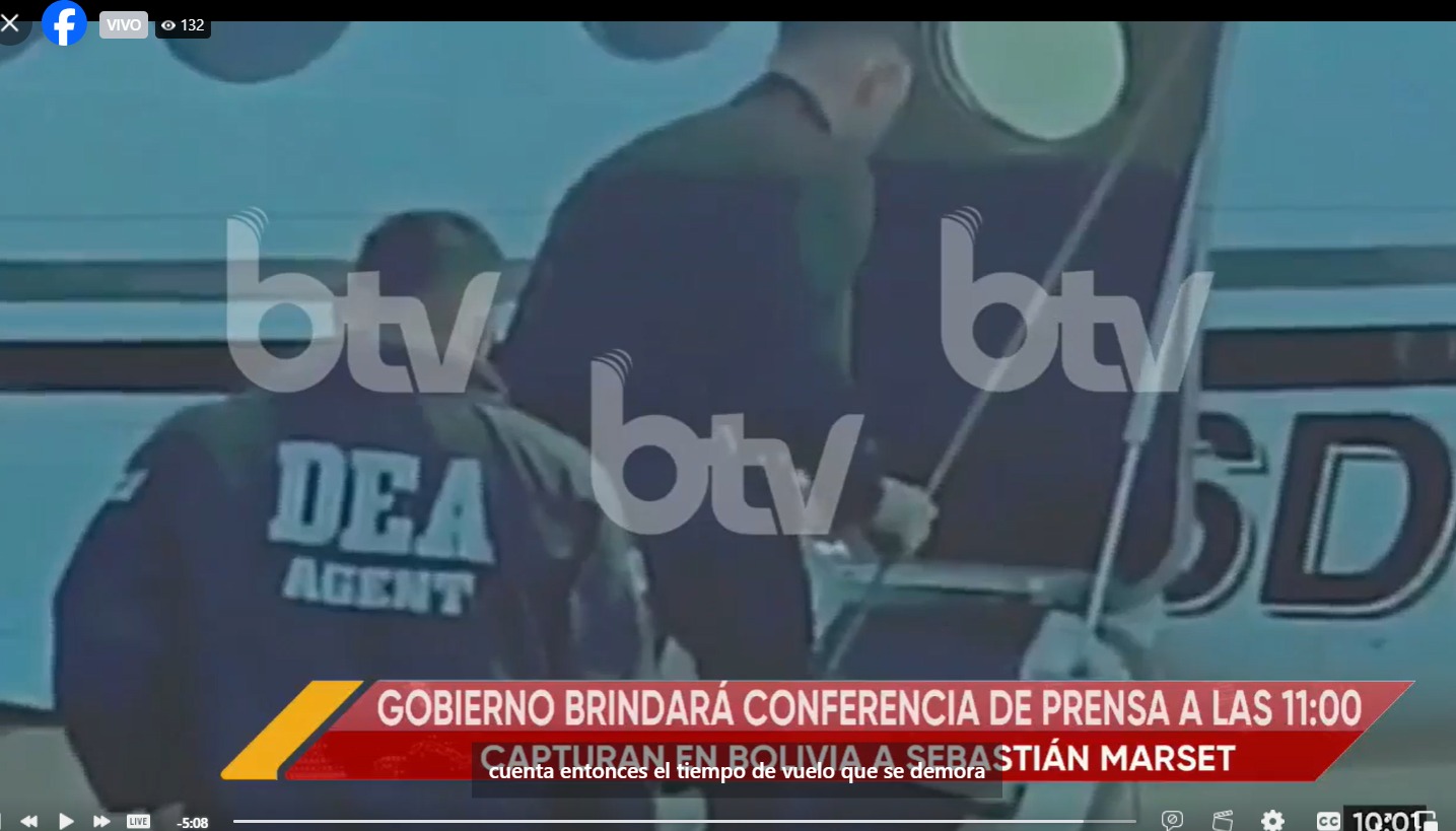 Informan que Marset es llevado a Perú para luego ser trasladado a EEUU