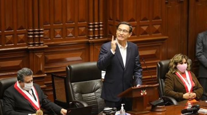 El Congreso del Perú rechazó la destitución del presidente Martín Vizcarra