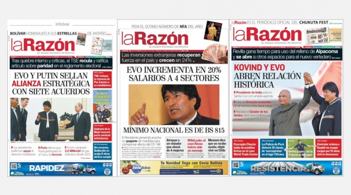 Periodista revela que La Razón reportaba sus titulares de portada al Ministerio de Comunicación