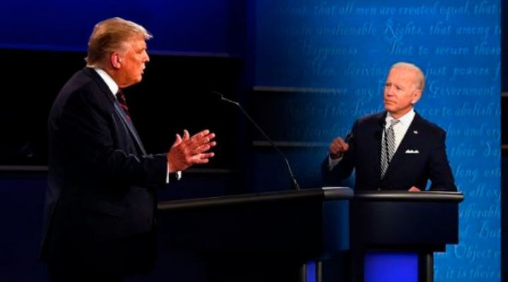 En primer y tenso debate, Trump dice que habrá “fraude” y Biden le dijo que “difícil hablar con este payaso”