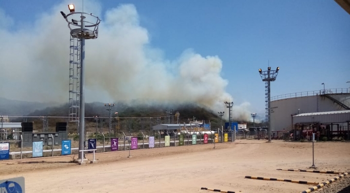 Controlan incendio forestal cerca de planta Incahuasi