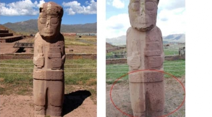 Cinco turistas son procesados por daños en las ruinas de Tiwanaku