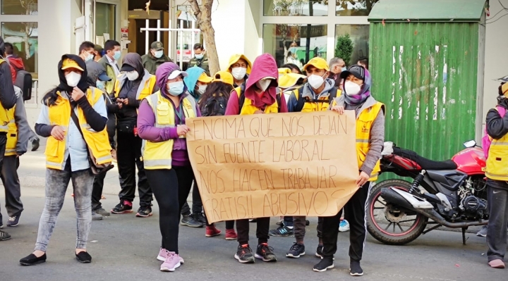 Protestas de trabajadores municipales ante falta de sueldos