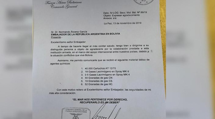 Defensa de Terceros informa que acudirá a peritajes internacionales para demostrar que la carta es falsa