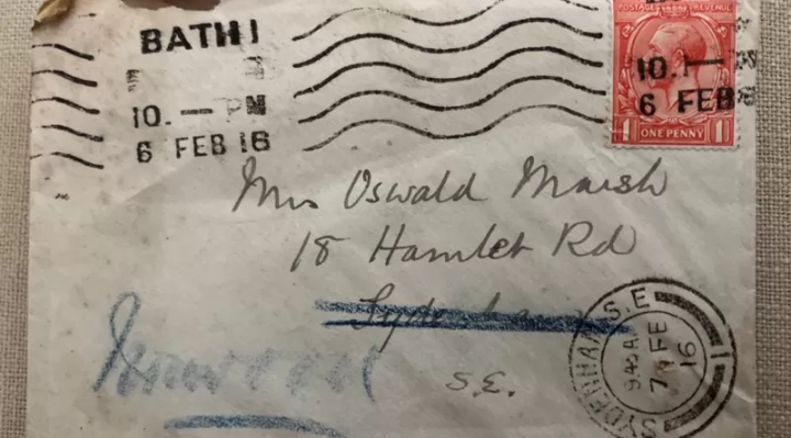 La carta que llegó 100 años después a su destino
