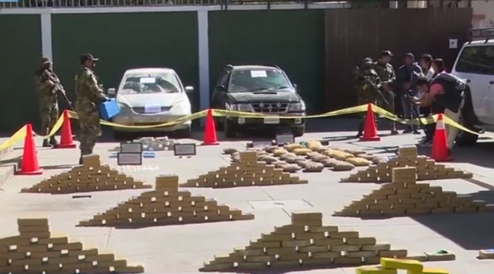 La FELCN decomisa 449 kilos de cocaína y marihuana en Cochabamba