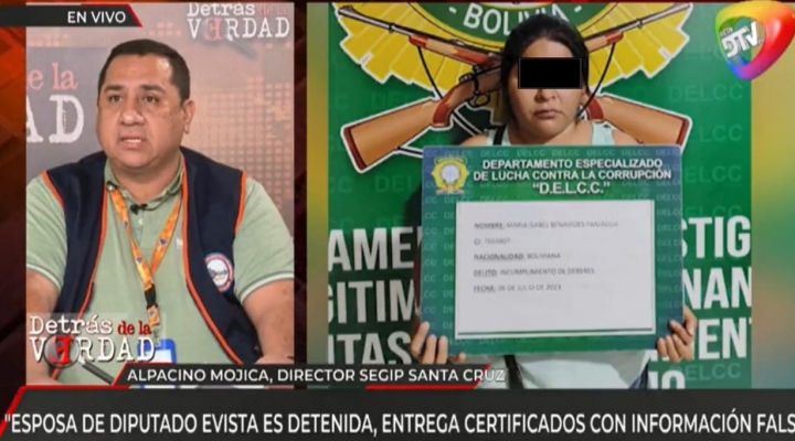 Aprehenden a esposa de diputado del MAS por supuesta falsificación de certificado
