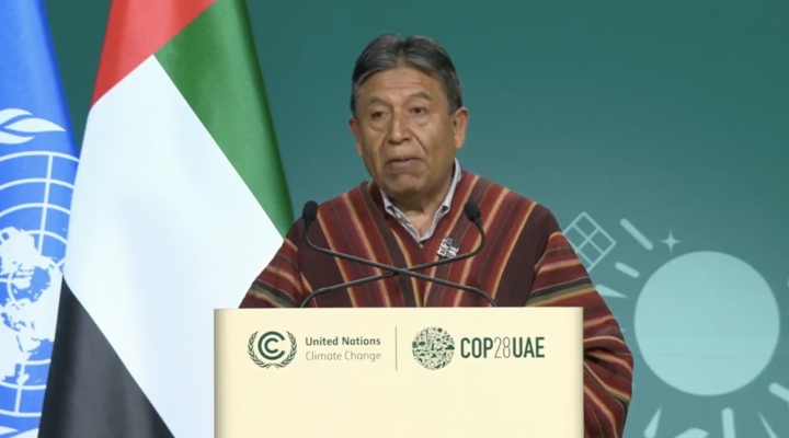 Durante la COP28 Choquehuanca culpó al “Norte Global” por la crisis climática, pero no hizo una autocrítica 
