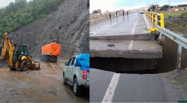 En carreteras a Guanay y Chulumani hay derrumbes y hacia Copacabana cae una plataforma