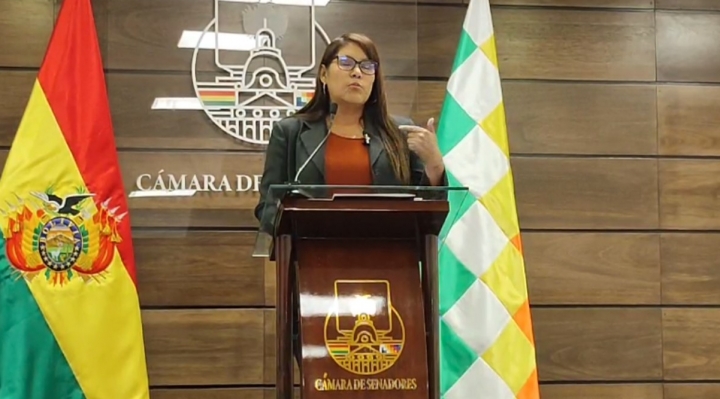 Senadora evista pide informe escrito a Del Castillo sobre compra de armas para la fuerza antidrogas