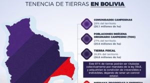 Tenencia de tierras y saneamiento del INRA en oriente revelan falta de respaldo al aparato productivo cruceño 