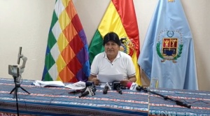 Evo evita hablar sobre la reaparición de Gabriela Zapata 1