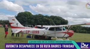 Intensifican búsqueda de tripulantes de la avioneta que desapareció en Beni 1