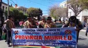 Indígenas de la provincia Murillo marchan en rechazo a los cambios en el mapa cartográfico y escaños 1