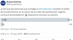 Sondeo: la mayoría de ciudadanos creen que proteger a Evo Morales es encubrimiento 1