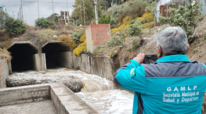 Intensa lluvia afectó las obras de reparación de la bóveda del Choqueyapu y Arias prohíbe las excavaciones