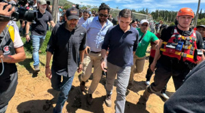 Paz llega a Samaipata y anuncia recursos internacionales para ayuda humanitaria