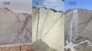 Nuevo derrumbe compromete una zona clave de huellas de dinosaurios en Sucre