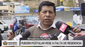 Tahuichi: candidatos que son refugiados políticos no necesitan tener dos años de residencia