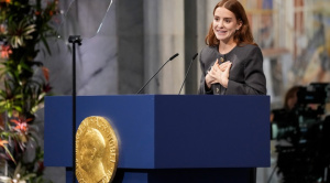 Hija de María Corina Machado recibe  el Nobel de la Paz en nombre de su madre