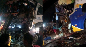 Dos personas mueren y siete quedan  heridas luego de un choque entre un bus y un camión en Yacuiba