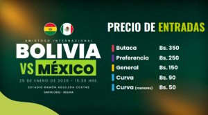 Bolivia vs. México: venta de entradas será solo vía online