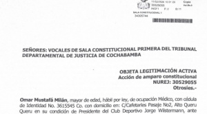 Wilster resta validez a recurso de un amparo presentado por hinchas