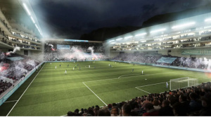 Bolívar eleva la cancha de su nuevo estadio sobre el nivel de la calle